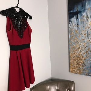 Windsor Red and Black Homecoming Dress